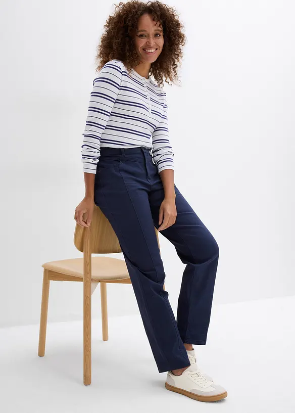 Keprov&eacute; kalhoty ze směsi bavlny s elastanem, bonprix