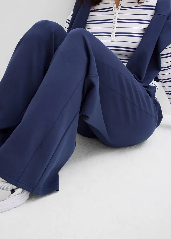 Palazzo kalhoty z měkk&eacute;ho materi&aacute;lu scuba, bonprix