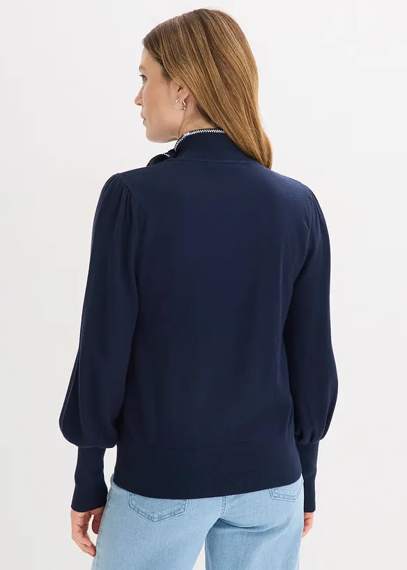 Svetr ze směsi s visk&oacute;zou, bonprix