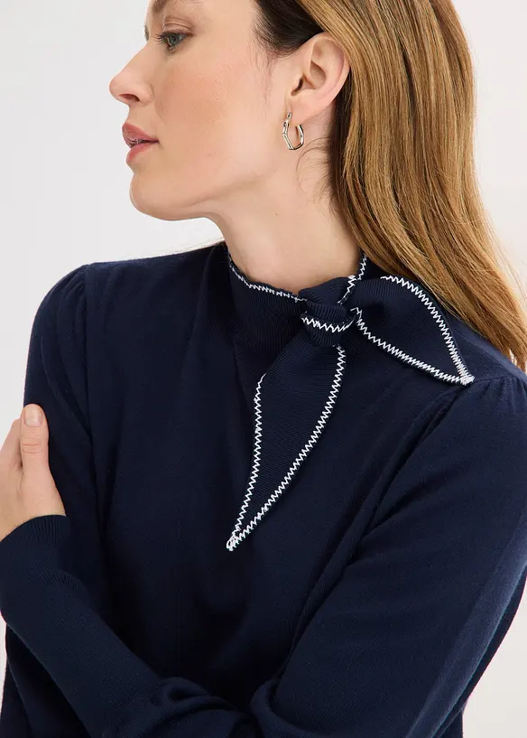 Svetr ze směsi s visk&oacute;zou, bonprix