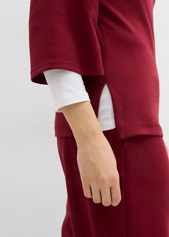 Boxy tričko z materi&aacute;lu scuba, s elastickou vsadkou, bonprix