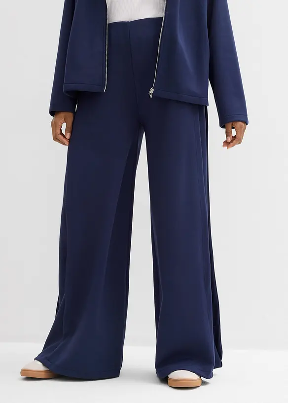 &Scaron;irok&eacute; kalhoty s postrann&iacute;m skladem, z modalov&eacute; směsi, bonprix