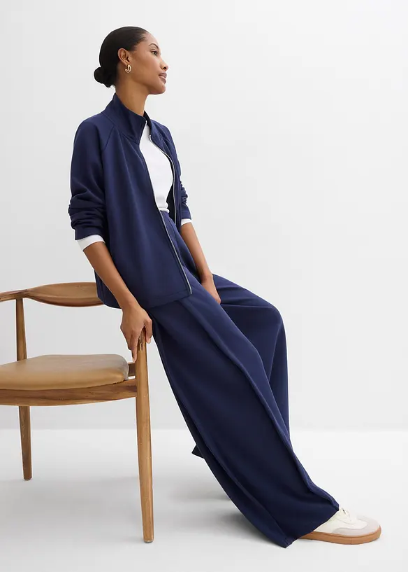 &Scaron;irok&eacute; kalhoty s postrann&iacute;m skladem, z modalov&eacute; směsi, bonprix