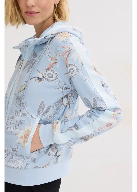 Mikina na zap&iacute;n&aacute;n&iacute;, s potiskem, bonprix