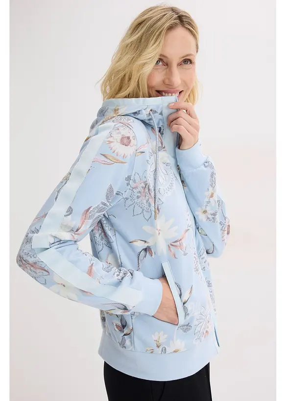 Mikina na zap&iacute;n&aacute;n&iacute;, s potiskem, bonprix