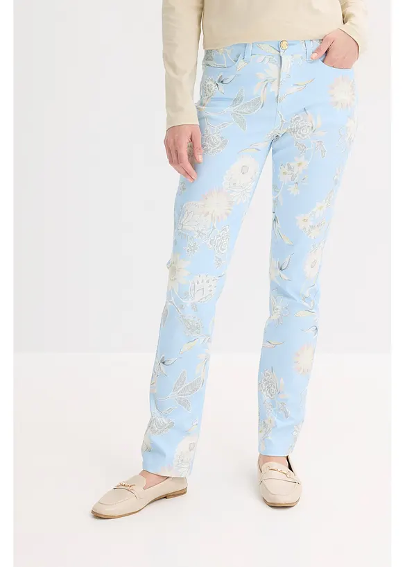Strečov&eacute; kalhoty s potiskem, bonprix