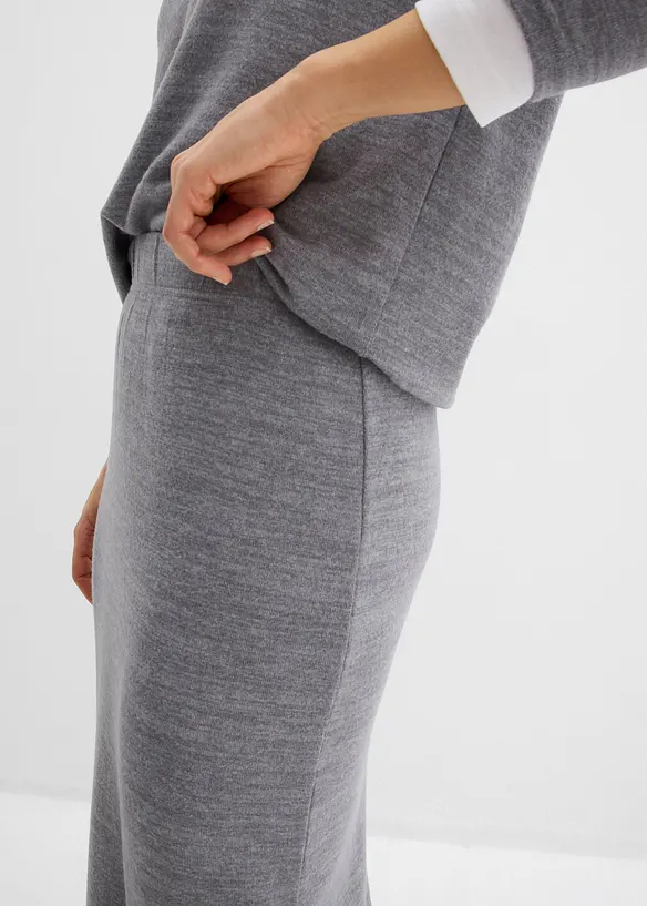 Tepl&aacute;kov&aacute; sukně s pleten&yacute;m vzhledem, bonprix