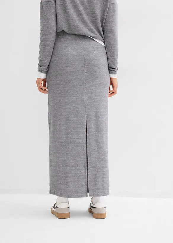 Tepl&aacute;kov&aacute; sukně s pleten&yacute;m vzhledem, bonprix