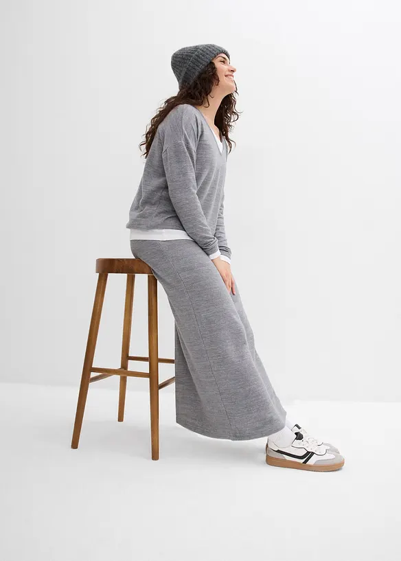 Tepl&aacute;kov&aacute; sukně s pleten&yacute;m vzhledem, bonprix