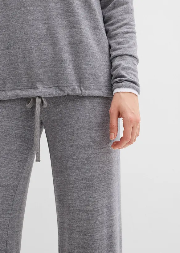 Oversized mikina s pleten&yacute;m vzhledem, bonprix