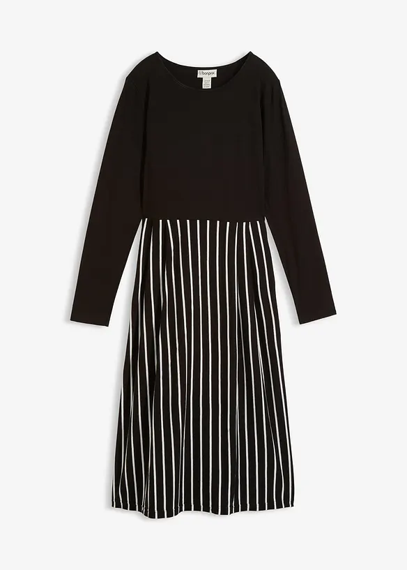 &Scaron;aty z bavlněn&eacute;ho žerzeje, midi d&eacute;lka, bonprix