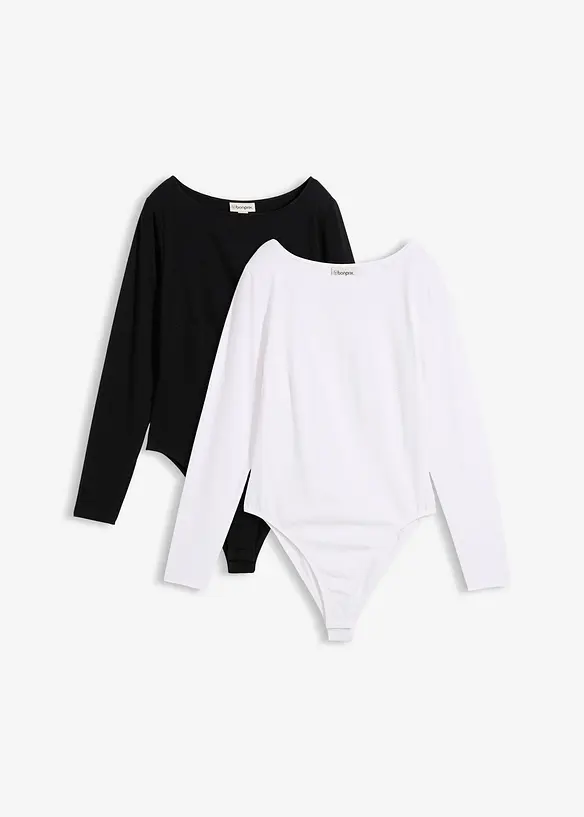 Body s dlouh&yacute;m ruk&aacute;vem (2 ks v balen&iacute;), bonprix