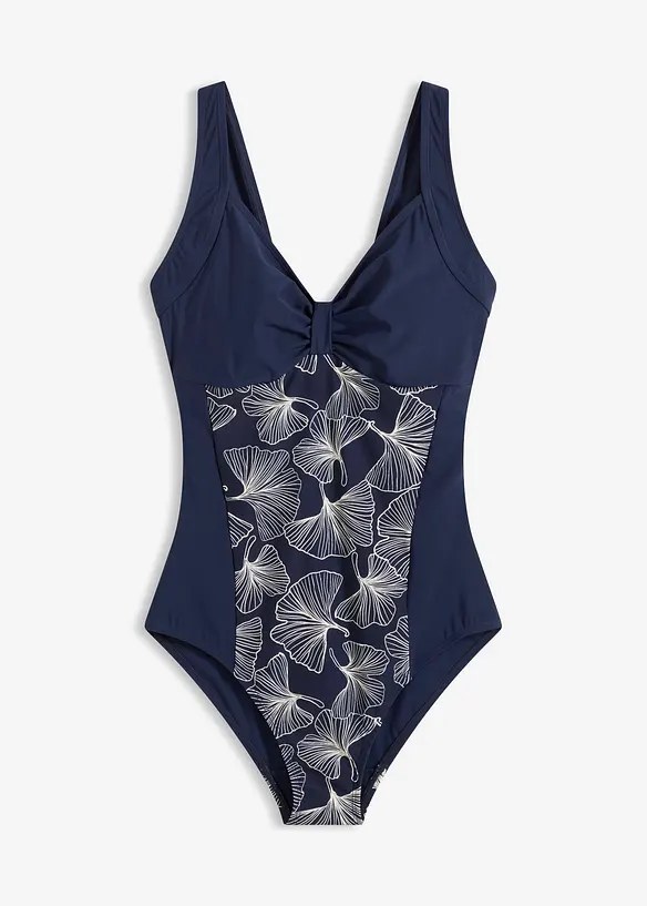 Stahovac&iacute; jednod&iacute;ln&eacute; plavky s poti&scaron;těnou vsadkou, lehk&yacute; tvaruj&iacute;c&iacute; efekt, bonprix