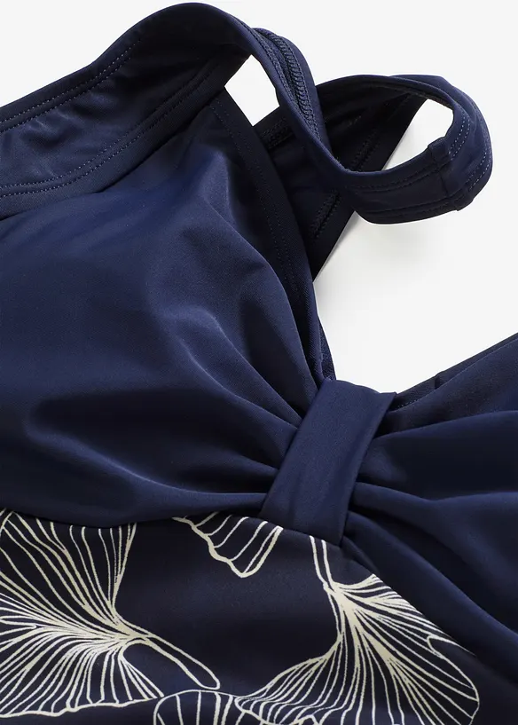 Stahovac&iacute; jednod&iacute;ln&eacute; plavky s poti&scaron;těnou vsadkou, lehk&yacute; tvaruj&iacute;c&iacute; efekt, bonprix