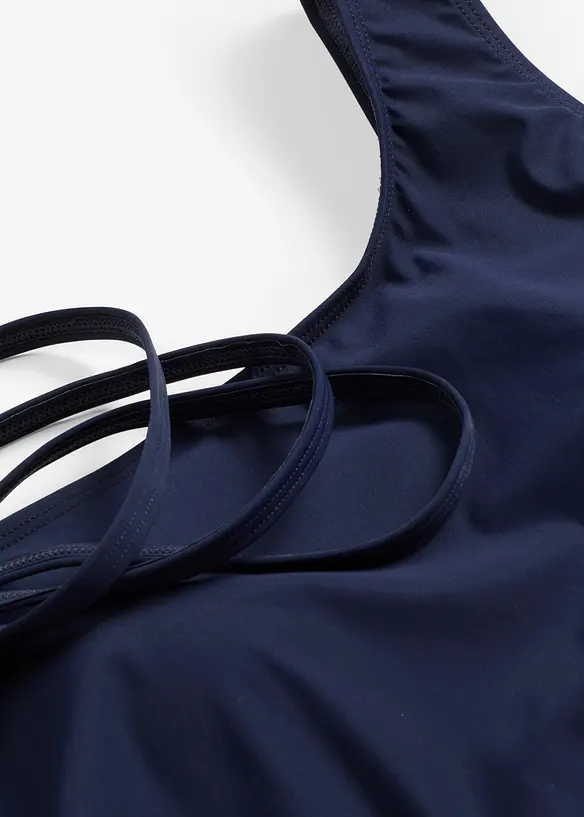 Stahovac&iacute; jednod&iacute;ln&eacute; plavky s lehk&yacute;m tvaruj&iacute;c&iacute;m efektem a jedn&iacute;m ram&iacute;nkem, bonprix