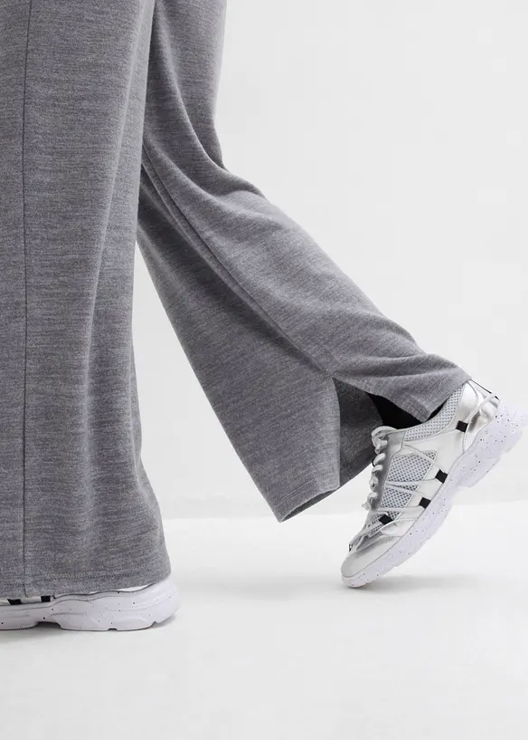 Žerzejov&eacute; kalhoty se vzhledem pleteniny, bonprix