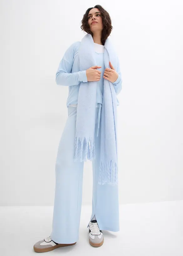 Žerzejov&eacute; kalhoty se vzhledem pleteniny, bonprix