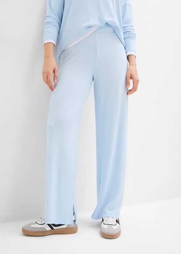 Žerzejov&eacute; kalhoty se vzhledem pleteniny, bonprix