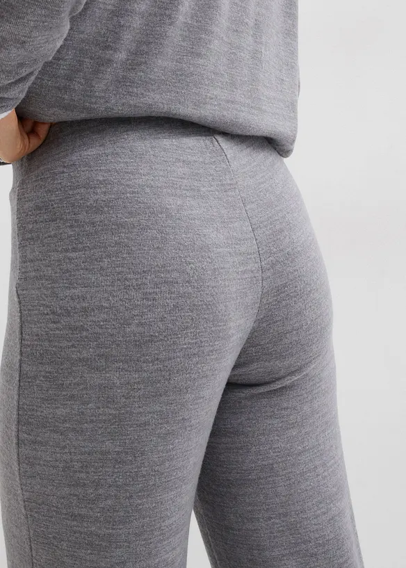 Žerzejov&eacute; kalhoty se vzhledem pleteniny, bonprix