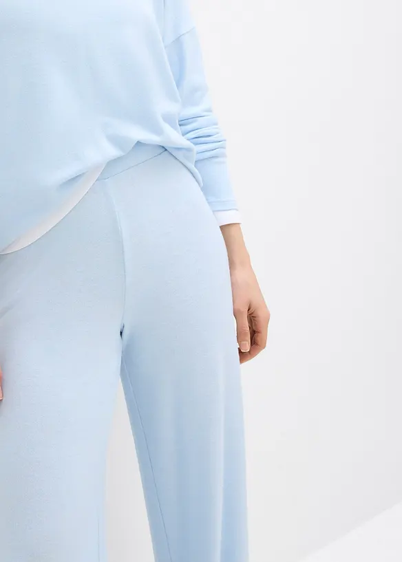 Žerzejov&eacute; kalhoty se vzhledem pleteniny, bonprix