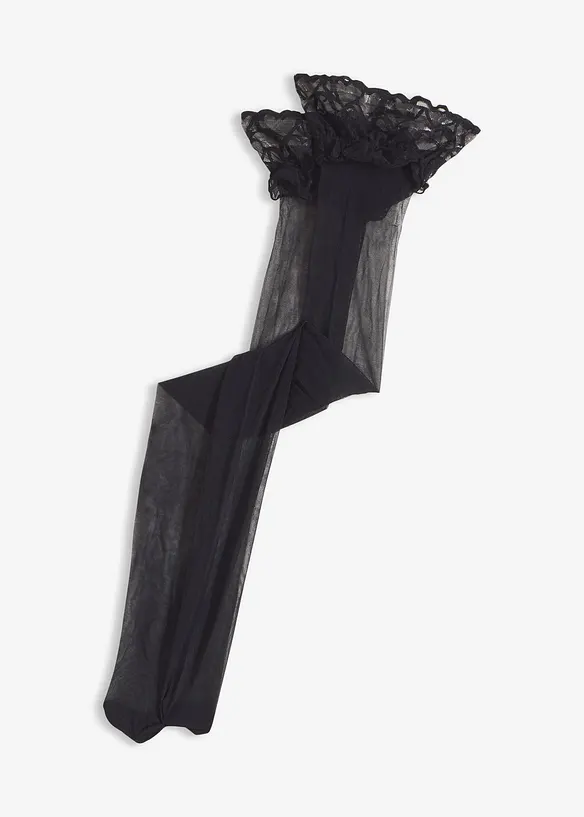 Samodrž&iacute;c&iacute; punčochy s krajkou, 20 DEN, bonprix