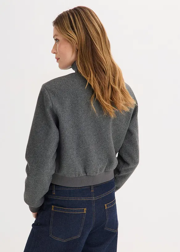 Bluzon z hebk&eacute;ho bukl&eacute; materi&aacute;lu, bonprix