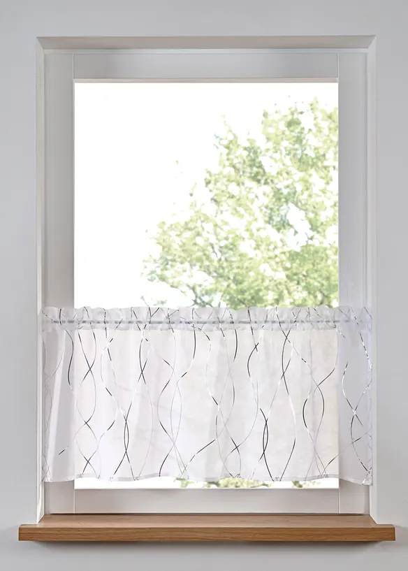 Vitr&aacute;žkov&aacute; z&aacute;clona s leskl&yacute;m potiskem, bonprix