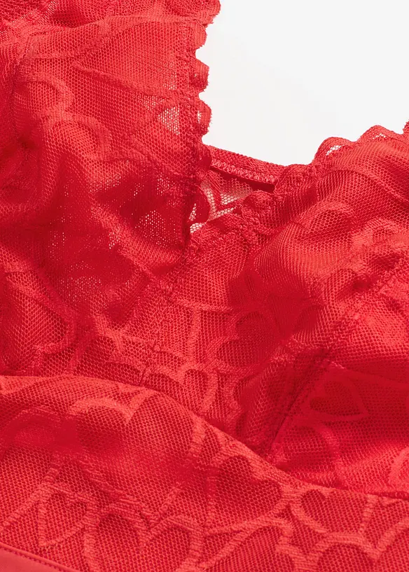 Stahovac&iacute; body se srd&iacute;čkovou krajkou, středn&iacute; tvaruj&iacute;c&iacute; efekt, bonprix