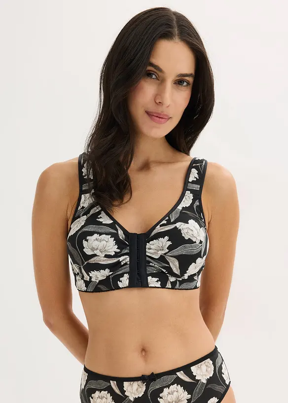 Podprsenka se zap&iacute;n&aacute;n&iacute;m vpředu, bez kostic, s organickou bavlnou (2 ks v balen&iacute;), bonprix