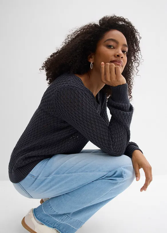 Svetr z bavlněn&eacute; směsi, bonprix