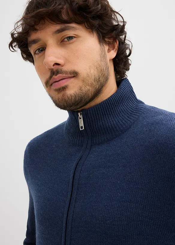 Svetr na zap&iacute;n&aacute;n&iacute;, z jemn&eacute;ho &uacute;pletu, bonprix