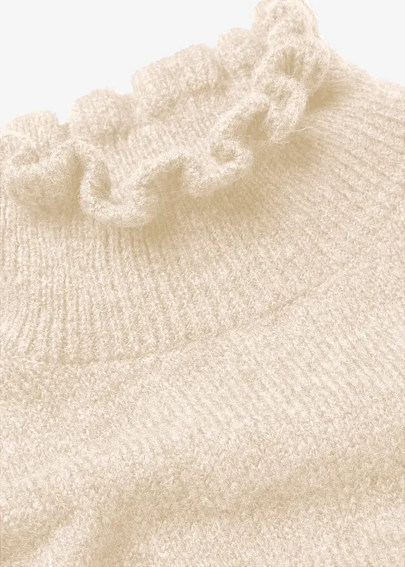 Svetr s rol&aacute;kov&yacute;m l&iacute;mcem, bonprix