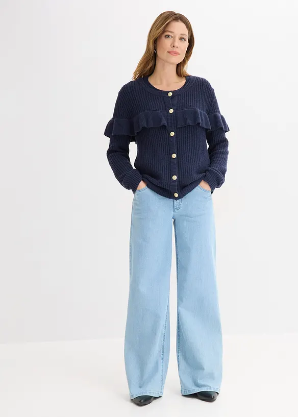 Kab&aacute;tek z jemn&eacute; pleteniny z bavlněn&eacute; směsi, bonprix