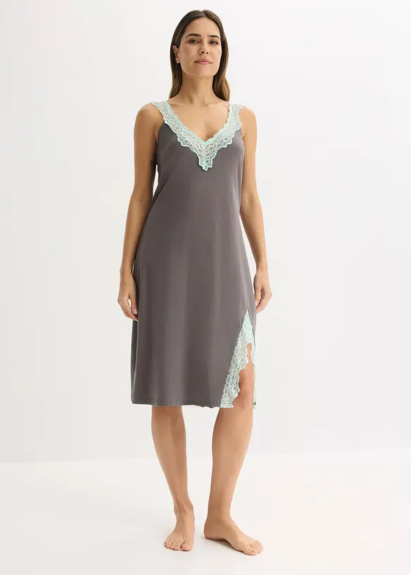 Nočn&iacute; ko&scaron;ile s visk&oacute;zou a krajkou, bonprix