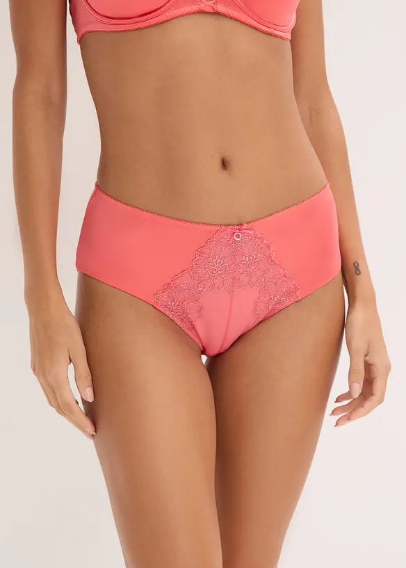 Maxikalhotky s třpytivou květinovou v&yacute;&scaron;ivkou, bonprix