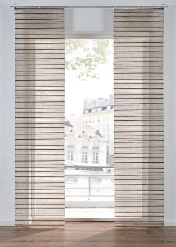 Posuvn&aacute; z&aacute;clona s pod&iacute;lem lnu (1 ks v balen&iacute;), bonprix