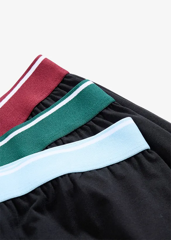 Voln&eacute; boxerky z organick&eacute; bavlny (3 ks v balen&iacute;), bonprix