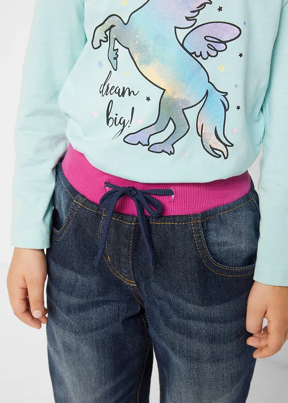 Pohodln&eacute; termo dž&iacute;ny s fl&iacute;sovou pod&scaron;&iacute;vkou, bonprix