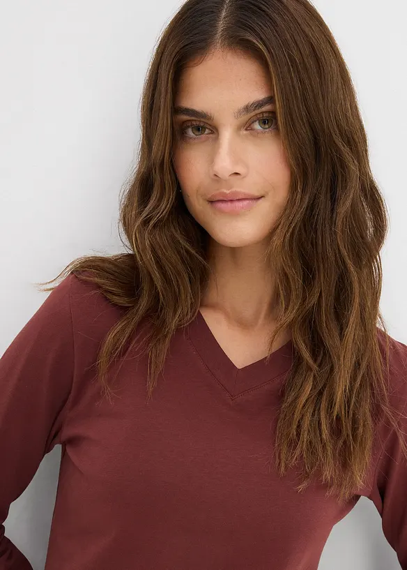 Přil&eacute;hav&eacute; triko s dlouh&yacute;m ruk&aacute;vem, bonprix