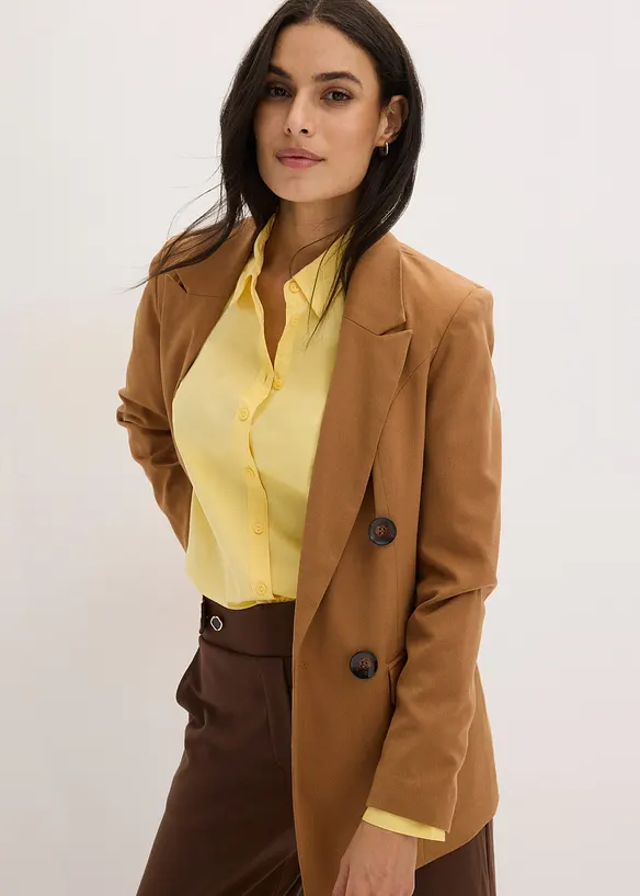 Strečov&aacute; halenka, dlouh&yacute; ruk&aacute;v, bonprix