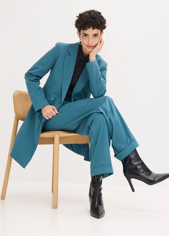 Dlouh&yacute; blejzr s v&yacute;střihem do V, dlouh&yacute; ruk&aacute;v, bonprix