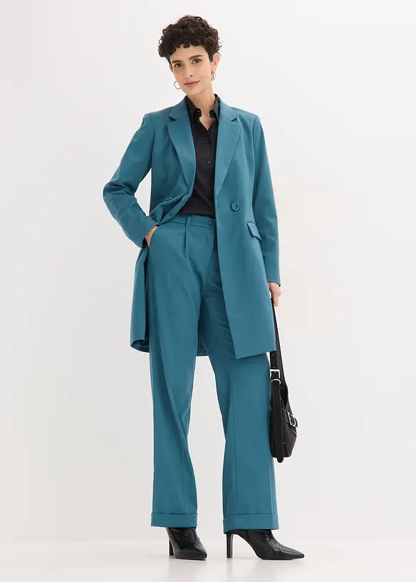 Dlouh&yacute; blejzr s v&yacute;střihem do V, dlouh&yacute; ruk&aacute;v, bonprix