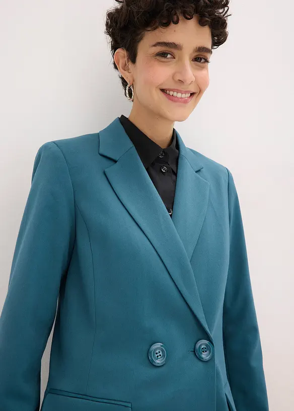 Dlouh&yacute; blejzr s v&yacute;střihem do V, dlouh&yacute; ruk&aacute;v, bonprix