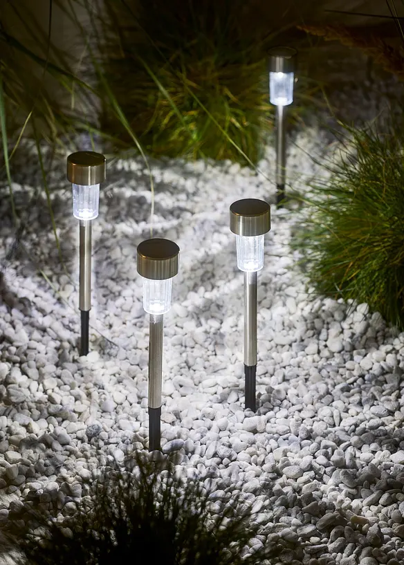 Sol&aacute;rn&iacute; dekorativn&iacute; sv&iacute;tidlo pro osvětlen&iacute; cesty (4 ks v balen&iacute;), bonprix