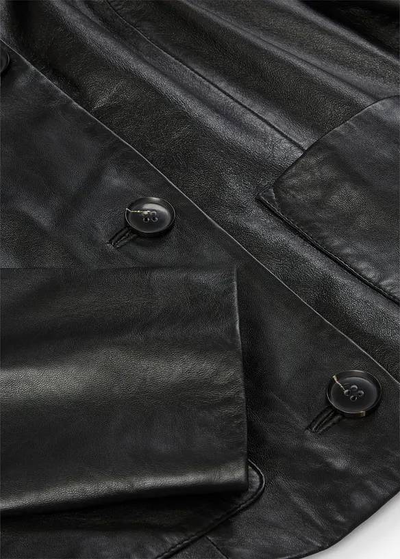 Kr&aacute;tk&aacute; kožen&aacute; bunda z nappa jehnětiny, bonprix