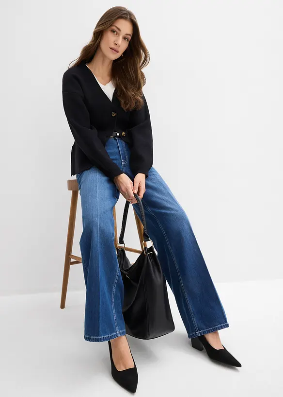 Dž&iacute;ny Wide Leg, Mid Waist, bonprix