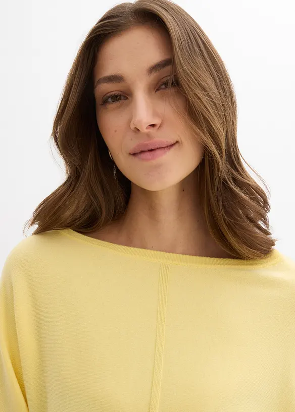 Svetr s netop&yacute;ř&iacute;mi ruk&aacute;vy, bonprix