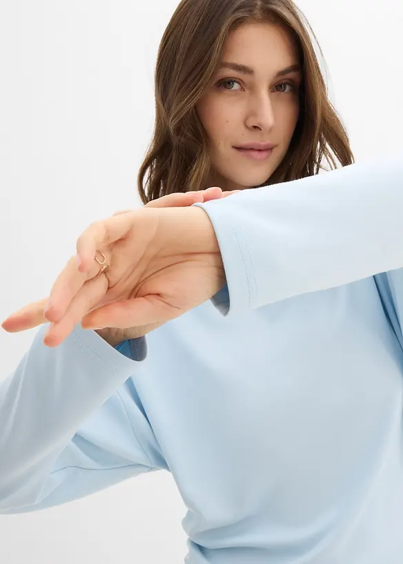 Tričko s dlouh&yacute;m ruk&aacute;vem, z pohodln&eacute;ho Punto di Roma, bonprix