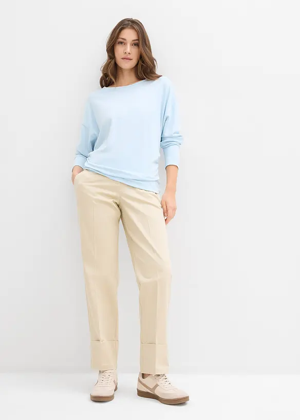 Tričko s dlouh&yacute;m ruk&aacute;vem, z pohodln&eacute;ho Punto di Roma, bonprix