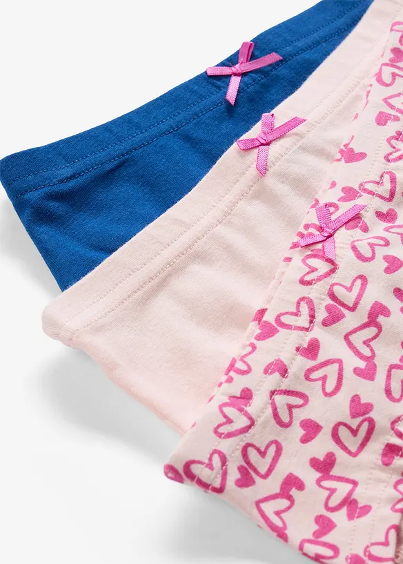 Bokov&eacute; kalhotky s měkkou bavlnou a malou sat&eacute;novou ma&scaron;ličkou (5 ks v balen&iacute;), bonprix
